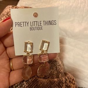 NWOT clear earrings